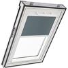 Roto Tenda Oscurante Originale Roto ZRV - Guide di Scorrimento Laterali Bianco - Funzionamento Manuale - per Finestre da Tetto delle Serie Q - Dimensioni 078/078 | 07/07 - Colore del Tessuto Grigio Scuro