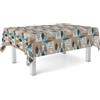 ECOMMERC3 Tovaglia cerata antimacchia rettangolare 100x140 cm Jalón Marrone | Per il tavolino della cucina, i liquidi restano in superficie, non va in lavatrice, 25 fantasie e 10 misure