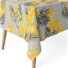 ECOMMERC3 | Tovaglia antimacchia per tavolo rotondo, misura 140 cm | Tovaglia resinata antimacchia, ultra morbida, impermeabile, MIMOSA GRIGIO