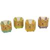 Mimbre Natural MACETERO Ceramica CONNESSIONI Colori S/4 (7,4 x 7,4 x 10) -