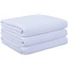 VIVOTE 3 Pacchi Asciugamani in Microfibra Asciugamano in Tessuto Waffle Straccio Super assorbenti 40 cm X 56 cm Bianco