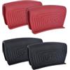 DecorDwell Presine In Silicone Da Cucina, 4 Pezzi, Nero, Rosso