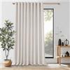 MRTREES Tende con Anelli per Interni a Vetro Tenda Lino Naturale per Soggiorno Salotto Eleganti 1 Pezzo Ultra-Largo 300x240 CM Tende Semioscuranti per Porta Finestra Camera da Letto Sala
