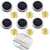Ymenow Luci Coperchio Barattolo di Vetro Solare, 6pezzi Lanterne a LED Sospese Luci della Stringa del Coperchio Impermeabile per Bar Tavolo Esterno Giardino Decorazione (Vasi Muratore Non Inclusi)