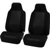CGEAMDY 2 Pezzi Set Completo Di Coprisedili per Auto, Set Copri-Sedile per Anteriori E Posteriori, Universale Auto Sedile Protezione Del Rilievo, Accessori Auto Interno per Berlina Furgone(Nero)