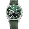 TYBERLEY Pagani Design Uomo Orologio Automatico Tourbillon Scheletro Moda Orologi da Polso Analogici NH39 Movimento 200M Impermeabile Cinturino Nylon Luminoso, Verde-pelle