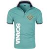 JNLACYF Polo da Uomo a Maniche Corte per Scania Golf Tennis T-Shirt Polo Casual T-Shirt Sportive T-Shirt Morbida Poloshirt Adolescenti-Green 1||S