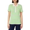 Tommy Hilfiger Maglietta Polo Maniche Corte Donna 1985 Slim Pique Slim Fit, Bianco (Breton Stripes Ecru/Pastel Pink), L