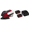 Einhell - Levigatrice multifunzione TE-OS 18/150 Li-Solo Power X-Change + 2X 3,0 Ah Power X-Change Starter Kit