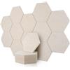 Rdutuok 12 pannelli acustici, 30 x 26 x 1 cm, esagonali, assorbitori acustici, pannelli acustici, da parete per studio, ufficio, studio e decorazione da parete (cammello)