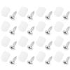 VGOL Set di 50 tasselli in plastica per la riparazione di mobili per armadi, compatibili con cerniere floreali, tasselli in plastica, ferro nichelato