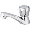 Bifordo Rubinetto Freddo per Lavabo in Metallo - Facile da Installare, Cromato, per Lavandino del Bagno
