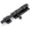 ZiYuya Chiavistello per cancello scorrevole in acciaio inossidabile 304, con foro per lucchetto, resistente, chiavistello di sicurezza per cancello su entrambi i lati, diametro 12 mm, nero (160 mm)