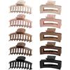 Lolalet 10 Pezzi Mollettone Capelli Donna Grandi, Pinza per Capelli, Ciappo per Capelli Antiscivolo Resistenti per Donne Ragazze -Stile E