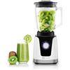 Ufesa White Gold Frullatore da Tavolo, Potenza 1500W, Caraffa in Vetro 1,5L, Regolatore di Velocità con luce LED, Tritaghiaccio, 6 Lame Estraibili in Acciaio Inossidabile, 2 Velocità + TURBO