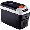 TZYMXYL Mini frigorifero, frigorifero per auto 10 litri, piccolo frigorifero portatile con congelatore compatto, AC/DC, pannello LCD, silenzioso, mini frigorifero per auto frigorifero da viaggio all