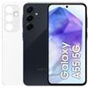 Samsung Galaxy A55 5G,Clear Cover inclusa, Smartphone Android 14, Display FHD+ Super AMOLED 6.6", 8GB RAM e 128GB di memoria interna espandibile, Batteria 5.000 mAh, Awesome Navy [Versione Italiana]