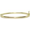 Never Say Never- Bracciale rigido in oro giallo da 18 kt, 3 mm di larghezza e 62 mm di diametro interno. 3,65 g di oro da 18 kt