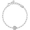 Morellato Bracciale Donna in Acciaio, Cuore di Cristalli, Catena, Collezione DROPS - SCZ1344