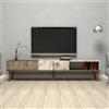 Dmora Mobile Porta Aquila, Credenza da Soggiorno, Armadio Basso per TV, Base Parete attrezzata, 180x35h40 cm, Noce e Bianco