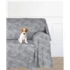 Farè - Telo Salva Divano in tessuto arredo ANTIMACCHIA (idrorepellente ed impermeabile) per COPRIDIVANO | Made in Italy | 200 x 270 cm | DEKORA antracite