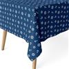 ECOMMERC3 | Tovaglia antimacchia per tavolo rettangolare dimensioni 100x140 cm | Tovaglia resinata antimacchia, ultra morbida, impermeabile, ANCORA BLU