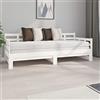 Gecheer Struttura,Divano Letto,Estraibile,Estensibile,in Legno di Pino,Bianco,2x(80x200) cm,Divano Letto 2 Posti,Divano Letto in Legno,Divano Letto Scomparsa,Divani Letto Due Posti