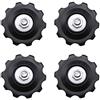 Create idea 4X 10T Bicicletta Gear Mech Puleggia Jockey Ruote Kit Universale per 5/6/7/8 velocità Deragliatore con Parapolvere Bullone di Fissaggio Dado Rondella Raccordi