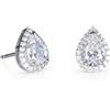 Diamond Treats Orecchini Donna Argento 925 a Goccia Con Pietre Zirconi, Forma Di Pera per Donna e Ragazza - Confezione Regalo Inclusa