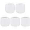 AHANDMAKER Portacandele in Ceramica da 5 Pezzo, Portacandele con Mini Incantesimo Rituale Bianco, Colonna Portacandele in Porcellana per Suonerie, Rituali, Forniture Wiccan, Accensione delle Candele