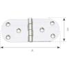 NAUTICA DDR SRL CERNIERA INOX 20X75 Cerniera Lati Tondi Inox 316