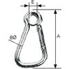 MAVIMARE & MANCINI s.r.l. MOSCHETTONE INOX C/OCCHIELLO D.8MM Moschettoni con occhio Inox