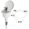 NAUTICA DDR SRL DOCCETTA ELEGANT IN PIANO MT.2,5 Doccetta Elegant con tubo 2,5m