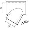 NAUTICA DDR SRL TEE INOX INCL.MM.22 Giunto a T 60° Acciaio Inox