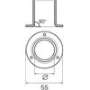 NAUTICA DDR SRL BASE INOX T.D. MM. 25 Base Tonda 90° Acciaio Inox
