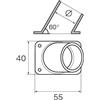 NAUTICA DDR SRL BASE R.I.D.25 Base rettangolare 60° Inox