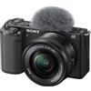 Sony ZV-E10 Vlog Corpo + Obiettivo Power Zoom 16-50mm OSS Garanzia Ufficiale Sony