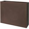 Vaso rettangolare alto KUBE HIGH SLIM CASSETTA 80X25 H70 - RUGGINE - EURO3PLAST