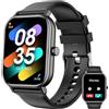 Haulvean Smartwatch con Chiamate Bluetooth,1.85''Smartwacth Uomo Donna,Fitnesswatch con 100+ Modalità Sportive,IP67 Impermeabile,SpO2,Monitor del Sonno,Contapassi Cardiofrequenzimetro per Android iOS