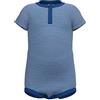 Petit Bateau A072W, Body manica corta con colletto Bimbo 0-24, Bianco Perse/Bianco Marshmallow, 24 mesi