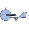 TECNOSEAL FOUNDRY SRL PINNA PER MOTORI 2/4 TEMPI YAMAHA - 150/225 HP PINNA SERIE 2/4T - 150/200HP