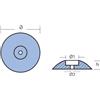 TECNOSEAL FOUNDRY SRL ANODO TIMONE MM. 50 Anodi timone e flaps