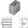 TECNOSEAL FOUNDRY SRL CUBO OMC - JOHNSON - EVINRUDE - FILETTO 3/8 X16 IN ALLUMINIO Cubo Bis