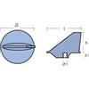 TECNOSEAL FOUNDRY SRL PINNA PER MOTORI - SERIE - MARINER/MARINE 40/60 HP - YAMAHA 55 HP Pinna Mariner 40-60HP