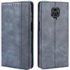 HualuBro Cover per Xiaomi Redmi Note 9S, Redmi Note 9 PRO Cover, Flip Cover a Libro in Retro PU Pelle Magnetica Antiurto Case Portafoglio Custodia per Redmi Note 9S Cover (Blu)