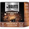 Bialetti Caffè d'Italia, Box 12 Capsule, Gusto Nocciola, Compatibili con Macchine Bialetti sistema chiuso, 100% Alluminio