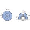 TECNOSEAL FOUNDRY SRL PIASTRINA PER BOW THRUST - SERIE - KW3 - V - SET0153 Ogive Vetus