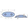 TECNOSEAL FOUNDRY SRL ANODO OVALE FLAPS 145X40X22X52 Piastre ovali