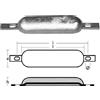 TECNOSEAL FOUNDRY SRL OVALE C/INSERTO KG 1,8 AS. C.F.250 Anodi da imbullonare