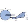 TECNOSEAL FOUNDRY SRL PINNA YAMAHA 60-90 HP 10X1,25 IN ALLUMINIO Pinna Yamaha 50/90 HP